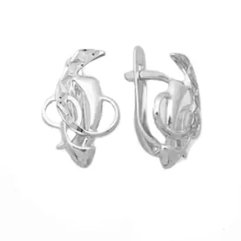 Серьги из белого золота Линии Любви