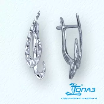 Серьги из белого золота Линии Любви