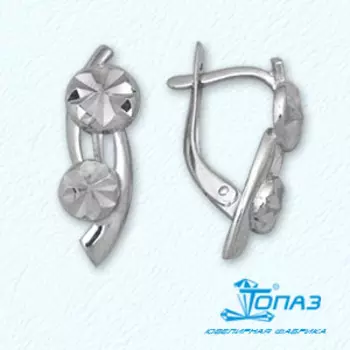 Серьги из белого золота Линии Любви