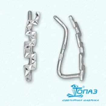 Серьги из белого золота Линии Любви