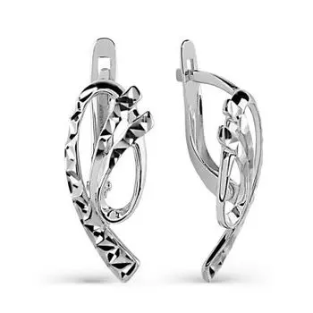 Серьги из белого золота Линии Любви