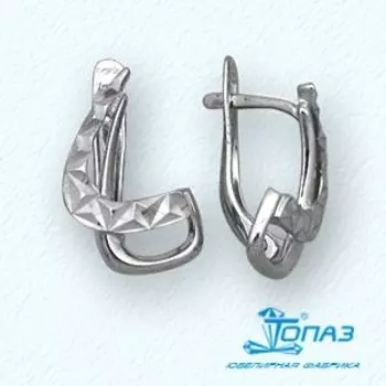 Серьги из белого золота Линии Любви