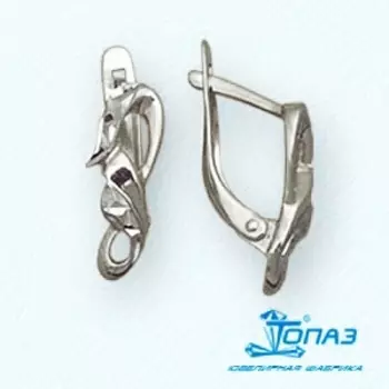 Серьги из белого золота Линии Любви