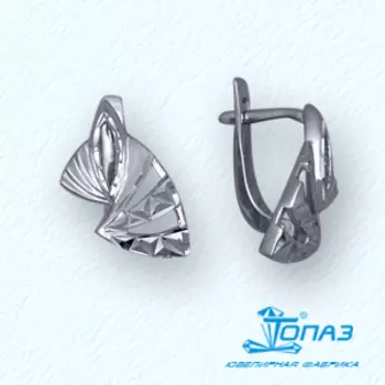 Серьги из белого золота Линии Любви