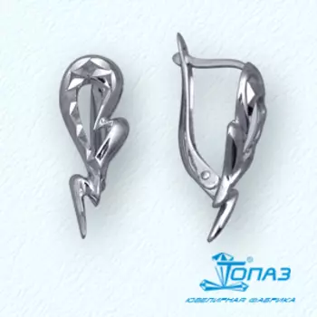Серьги из белого золота Линии Любви