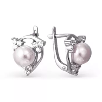 Серьги из белого золота Линии Любви