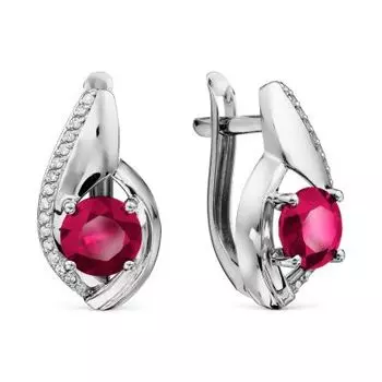 Серьги из белого золота Линии Любви