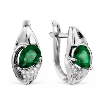 Серьги из белого золота Линии Любви