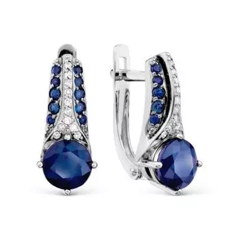 Серьги из белого золота Линии Любви