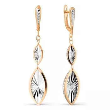 Серьги из красного золота Линии Любви