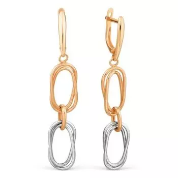 Серьги из красного золота Линии Любви