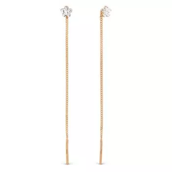 Серьги из красного золота Линии Любви