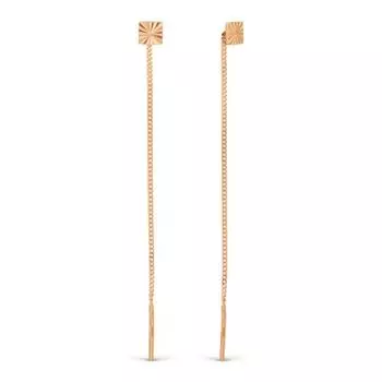 Серьги из красного золота Линии Любви