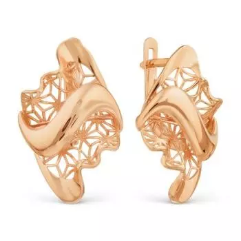 Серьги из красного золота Линии Любви