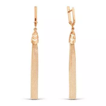 Серьги из красного золота Линии Любви
