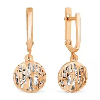 Серьги из красного золота Линии Любви