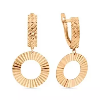 Серьги из красного золота Линии Любви