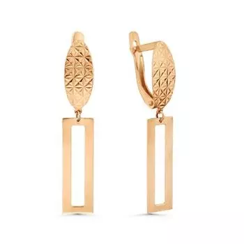 Серьги из красного золота Линии Любви