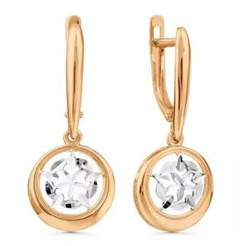 Серьги из красного золота Линии Любви