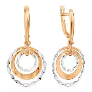 Серьги из красного золота Линии Любви