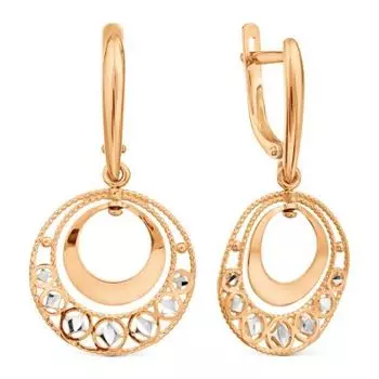 Серьги из красного золота Линии Любви