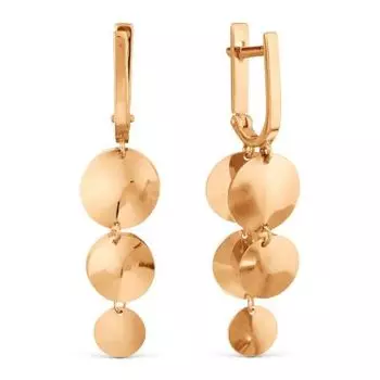 Серьги из красного золота Линии Любви