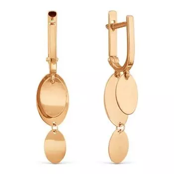 Серьги из красного золота Линии Любви