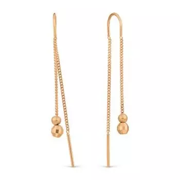 Серьги из красного золота Линии Любви