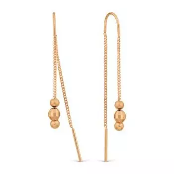 Серьги из красного золота Линии Любви