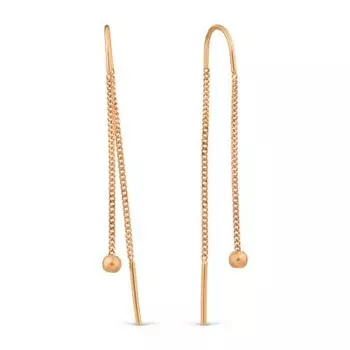 Серьги из красного золота Линии Любви