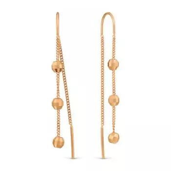 Серьги из красного золота Линии Любви