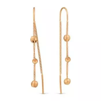 Серьги из красного золота Линии Любви