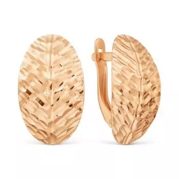 Серьги из красного золота Линии Любви