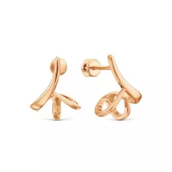 Серьги из красного золота Линии Любви