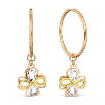 Серьги из красного золота Линии Любви