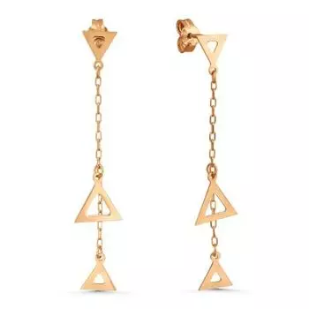 Серьги из красного золота Линии Любви