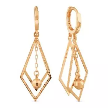 Серьги из красного золота Линии Любви