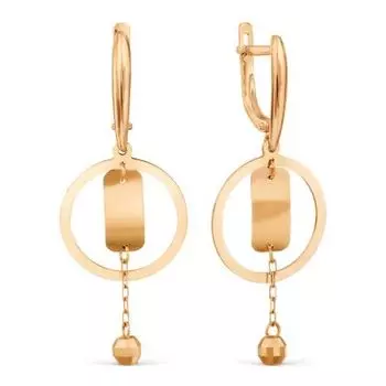 Серьги из красного золота Линии Любви