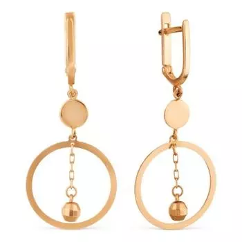 Серьги из красного золота Линии Любви