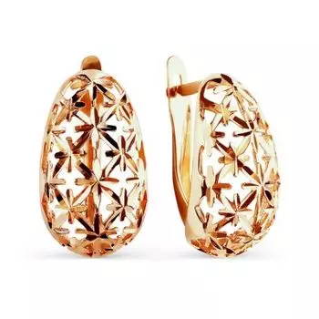 Серьги из красного золота Линии Любви