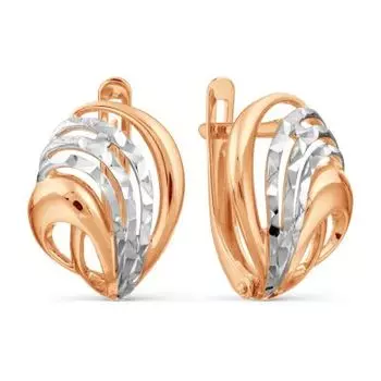 Серьги из красного золота Линии Любви