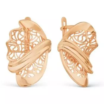 Серьги из красного золота Линии Любви