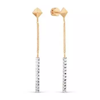 Серьги из красного золота Линии Любви