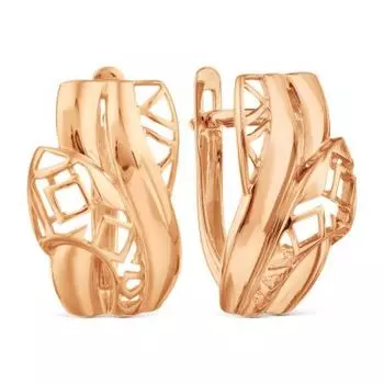 Серьги из красного золота Линии Любви