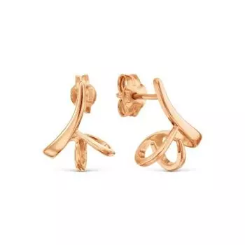 Серьги из красного золота Линии Любви