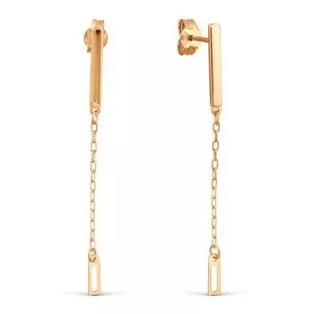 Серьги из красного золота Линии Любви