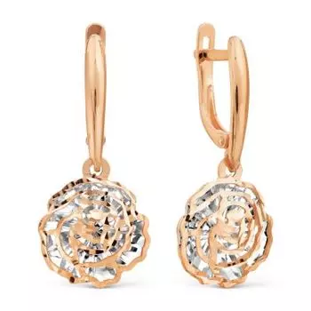 Серьги из красного золота Линии Любви