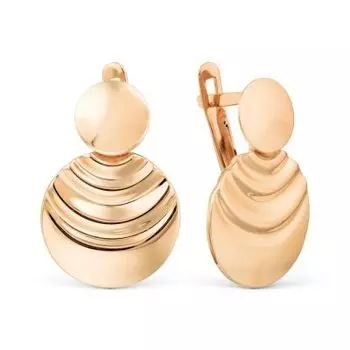 Серьги из красного золота Линии Любви