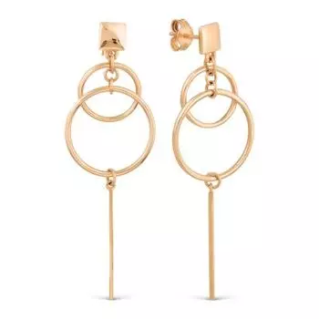 Серьги из красного золота Линии Любви