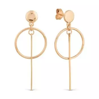 Серьги из красного золота Линии Любви